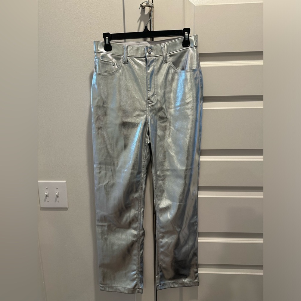 Abercrombie & Fitch High Waist Silver Pants